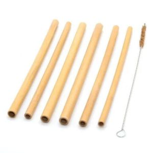 Bamboo Straw Set with Cleaning Straw