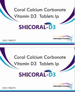 Coral Calcium Carbonate Vitamin D3 Tablets