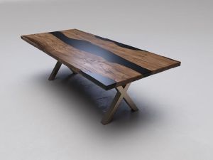 Hard Black Dining Table