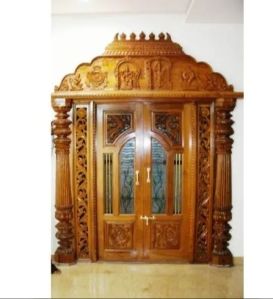 carved pooja mandir