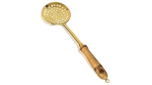 Brass Spoon with Wooden Handle