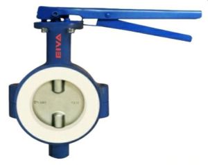 Lever Operated 2 Piece Design FEP Lined Butterfly Valve