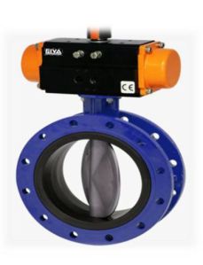 Pneumatic Actuator Operated Double Flange Butterfly Valve