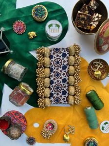 rosie rani bandhej royal jaal intense ajrakh mini bling masakali rangoli