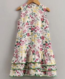 Girls Floral Print Frock