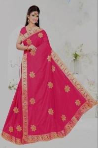 Embroidered Dola Silk Saree