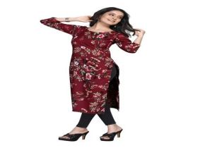 Floral Print Straight Kurti