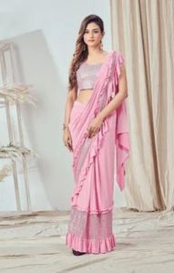 Lycra Pre Stitched Saree