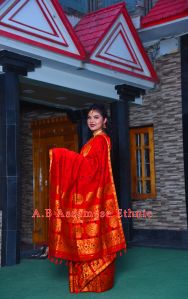 Handloom staple cotton of Assam mekhela