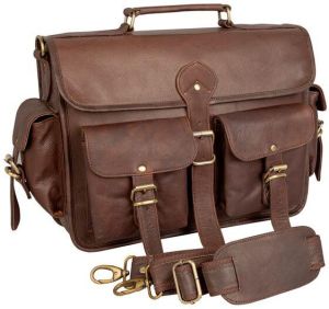 15 Inch Brown Leather Laptop Bag