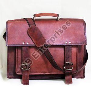 18 Inch Handmade Brown Leather Cross Body Bag