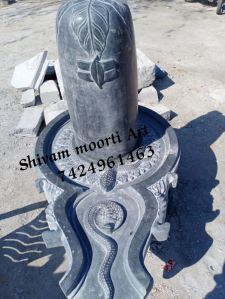 Lord Shivling Black marble stone