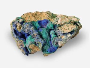 Big Raw Azurite And Malachite Geode