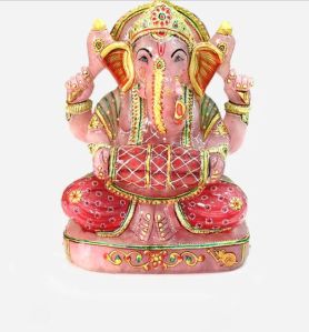 Rose Quartz Ganesh Statue