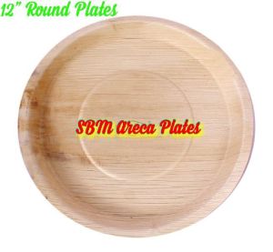12 inch round areca leaf plate