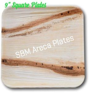 9 Inch Square Areca Leaf Plate