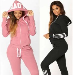 Ladies Fleece Hooded Tracksuit