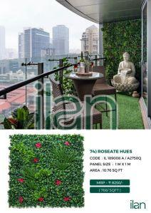 roseate hues artificial green walls