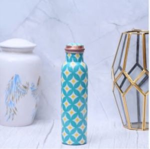 Sky Blue Digital Copper Water Bottle