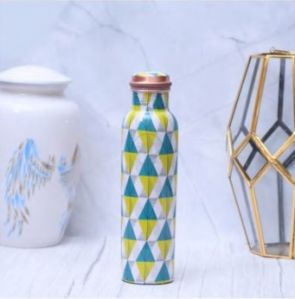 Spriffy Geometric Copper Water Bottle