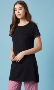 H/S Ladies Plain Long Top