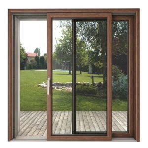 wooden sliding window