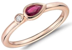 Pear Shaped Ruby Ring