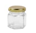 45 ML HEXAGONAL GLASS JAR