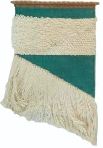 Handwoven Wool and Polyester Wall Hanging