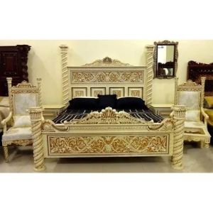 wooden designer bed