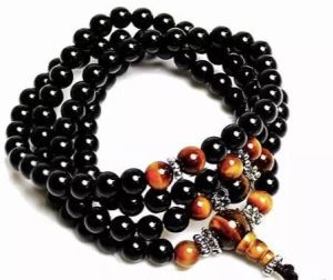 Black Tourmaline & Tiger Eye Agate Mala