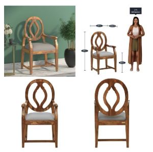 Sheesham Wood and Rustic Teak Polish Chair