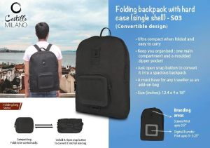 Folding Backpack with Hard Case