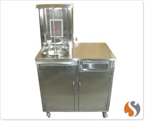 Shawarma Machine with Bottom Storage Space