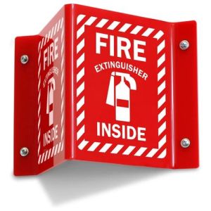 V Fire Extinguisher Sign