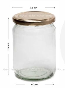 555ml Round Glass Jar