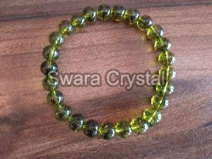 Green piridot beads bracelet for man