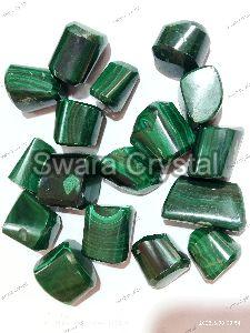Green melechite pebble stone