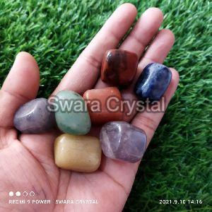 Saven chakra crystal tumbbel stone healing stone