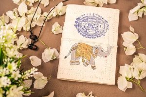 Elephant Print Cotton Paper Diary - Set of 3