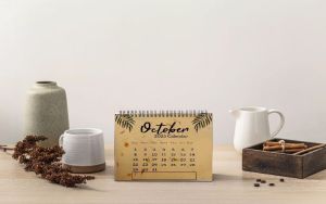 Flower Paper Table Calendar