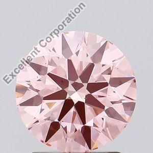 Round Shaped 2.09ct Fancy Vivid Pink VS2 IGI Certified Lab Grown CVD Diamond