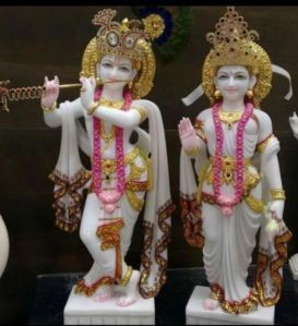 Marble Radha Krishna Statue