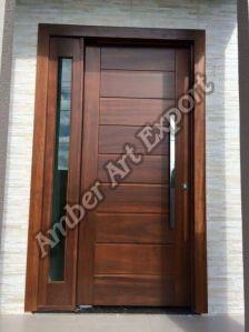 Solid Wood Door with Glass Panel