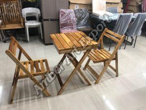 Wooden Folding Table Chair Set