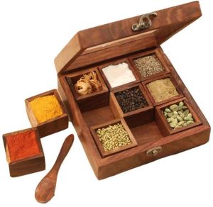 Wooden Spice Box