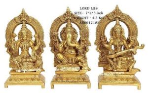 Brass Laxmi Ganesha Saraswati Statue AR00121SF