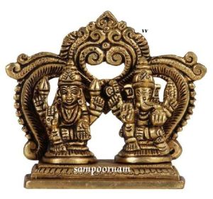 Brass Laxmi Ganesha Statue