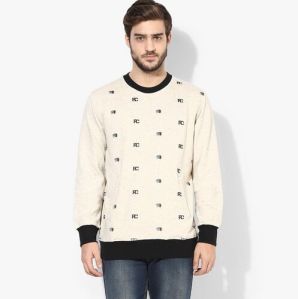 Beige Printed Sweatshirt