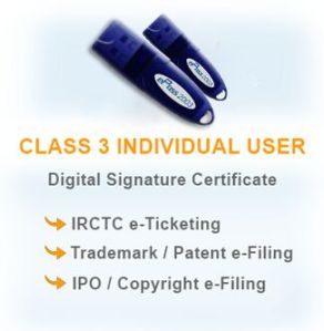 Class 3 Individual User Digital Signature Certificate